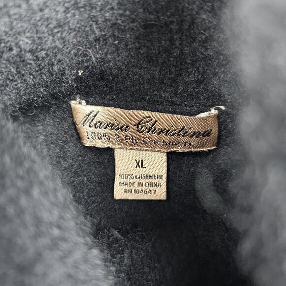 Marisa Christina Sweater Womens XL Black Cashmere Turtleneck Cozy Minimal Staple - Picture 4 of 5